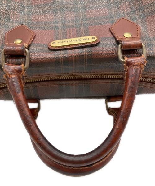 POLO RALPH LAUREN（ポロ・ラルフローレン）POLO RALPH LAUREN (ポロ・ラルフローレン) チェック ヴィンテージ ミニボストンバッグ ブラウンの古着・服飾アイテム