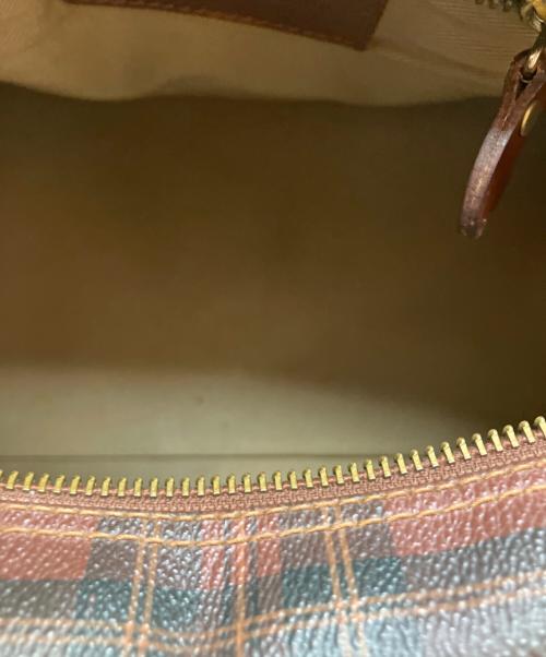 POLO RALPH LAUREN（ポロ・ラルフローレン）POLO RALPH LAUREN (ポロ・ラルフローレン) チェック ヴィンテージ ミニボストンバッグ ブラウンの古着・服飾アイテム