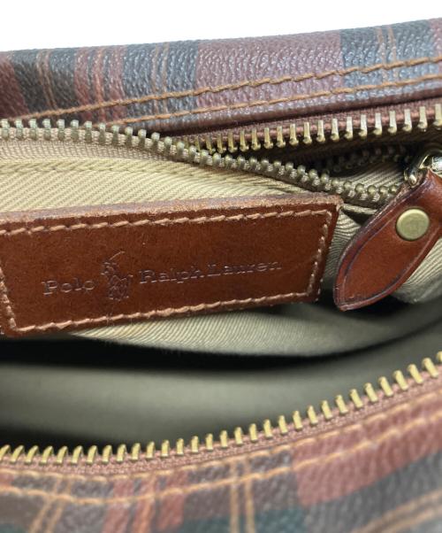 POLO RALPH LAUREN（ポロ・ラルフローレン）POLO RALPH LAUREN (ポロ・ラルフローレン) チェック ヴィンテージ ミニボストンバッグ ブラウンの古着・服飾アイテム