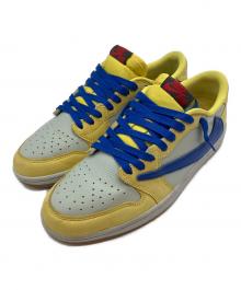 NIKE×Travis Scott（ナイキ×トラヴィススコット）の古着「AIR JORDAN1(エアジョーダン1) ローカットスニーカー」｜イエロー×ブルー
