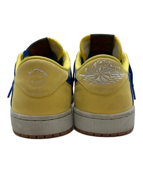 NIKE（ナイキ）NIKE (ナイキ) Travis Scott (トラヴィススコット) AIR JORDAN1(エアジョーダン1) ローカットスニーカー イエロー×ブルー サイズ:26.5cmの古着・服飾アイテム