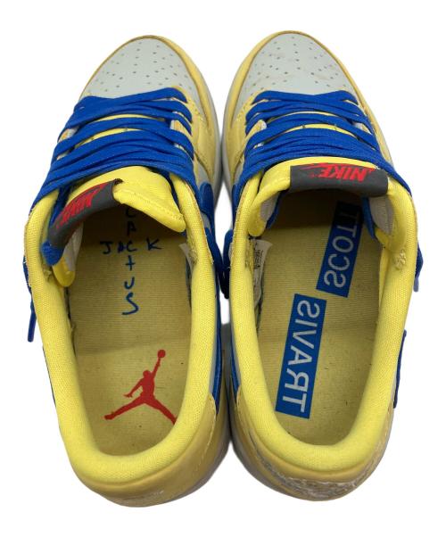 NIKE（ナイキ）NIKE (ナイキ) Travis Scott (トラヴィススコット) AIR JORDAN1(エアジョーダン1) ローカットスニーカー イエロー×ブルー サイズ:26.5cmの古着・服飾アイテム