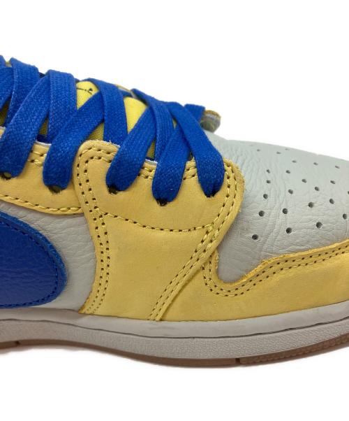 NIKE（ナイキ）NIKE (ナイキ) Travis Scott (トラヴィススコット) AIR JORDAN1(エアジョーダン1) ローカットスニーカー イエロー×ブルー サイズ:26.5cmの古着・服飾アイテム
