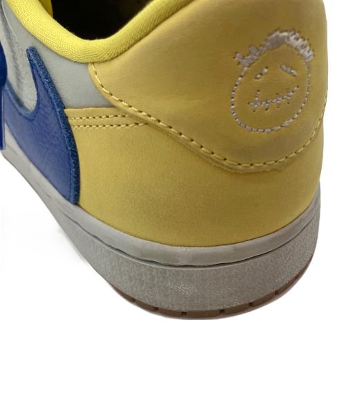NIKE（ナイキ）NIKE (ナイキ) Travis Scott (トラヴィススコット) AIR JORDAN1(エアジョーダン1) ローカットスニーカー イエロー×ブルー サイズ:26.5cmの古着・服飾アイテム