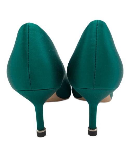 Manolo Blahnik（マノロブラニク）Manolo Blahnik (マノロブラニク) ハンギフラット ハイヒールパンプス グリーン サイズ:36の古着・服飾アイテム