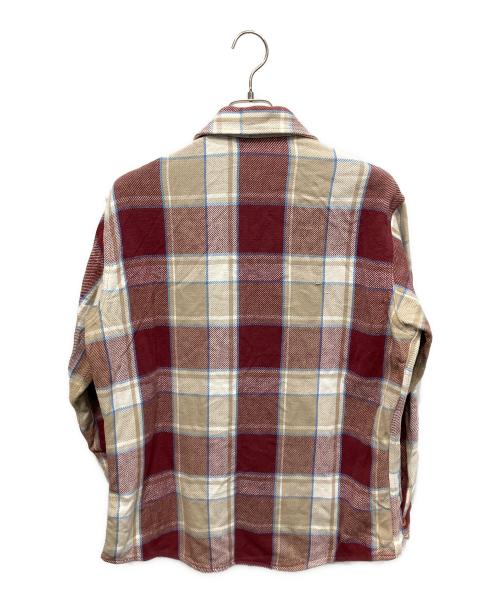 big mac（ビッグマック）big mac (ビッグマック) チェック ネルシャツ 長袖シャツ ベージュ×レッド サイズ:Lの古着・服飾アイテム