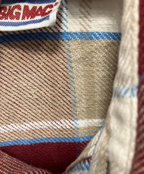 big mac（ビッグマック）big mac (ビッグマック) チェック ネルシャツ 長袖シャツ ベージュ×レッド サイズ:Lの古着・服飾アイテム