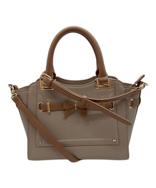 Samantha Vega（サマンサベガ）Samantha Vega (サマンサベガ) リボンモチーフハンドバッグ 2WAYバッグ ブラウンの古着・服飾アイテム