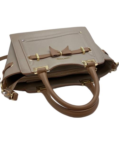 Samantha Vega（サマンサベガ）Samantha Vega (サマンサベガ) リボンモチーフハンドバッグ 2WAYバッグ ブラウンの古着・服飾アイテム