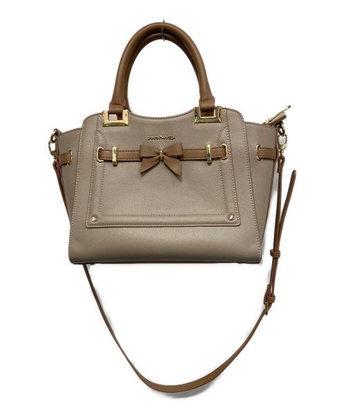 Samantha Vega（サマンサベガ）Samantha Vega (サマンサベガ) リボンモチーフハンドバッグ 2WAYバッグ ブラウンの古着・服飾アイテム