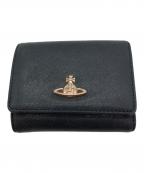 Vivienne Westwoodヴィヴィアンウエストウッド）の古着「SMALL FRAME WALLET サフィアーノ レザー3つ折り財布」｜ブラック