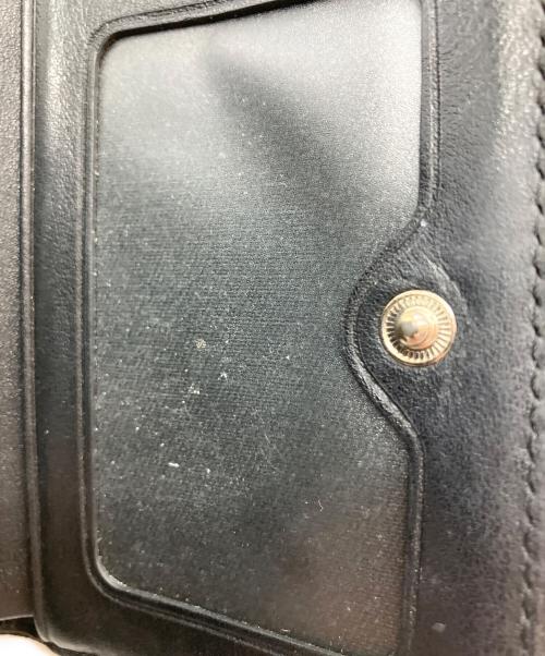 Vivienne Westwood（ヴィヴィアンウエストウッド）Vivienne Westwood (ヴィヴィアンウエストウッド) SMALL FRAME WALLET サフィアーノ レザー3つ折り財布 ブラックの古着・服飾アイテム