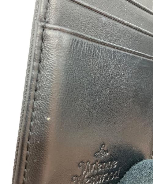 Vivienne Westwood（ヴィヴィアンウエストウッド）Vivienne Westwood (ヴィヴィアンウエストウッド) SMALL FRAME WALLET サフィアーノ レザー3つ折り財布 ブラックの古着・服飾アイテム