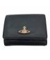 Vivienne Westwood（ヴィヴィアンウエストウッド）の古着「SMALL FRAME WALLET サフィアーノ レザー3つ折り財布」｜ブラック