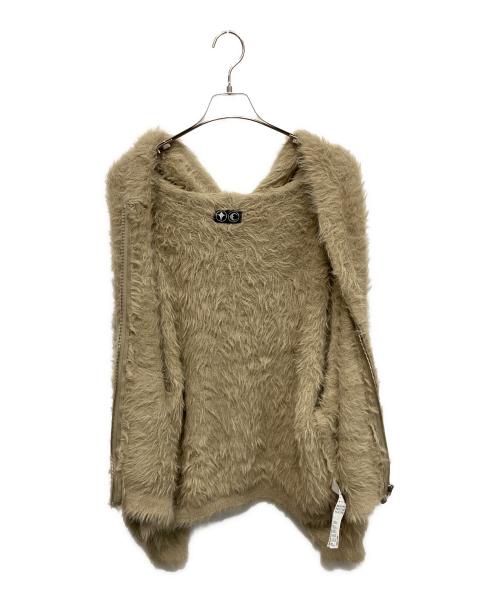 THUG CLUB（サグ クラブ）THUG CLUB (サグ クラブ) Pack Fur Zip-up Hoodie ジップパーカー ブラウン サイズ:2の古着・服飾アイテム