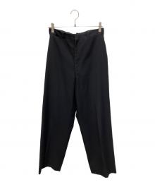 不明（フメイ）の古着「60s CONMARジップ ウールギャバ？ ヴィンテージスラックス」｜ブラック