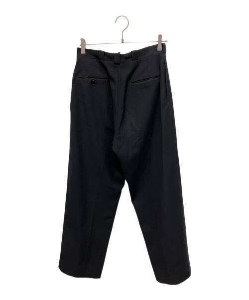 不明（フメイ）不明 (フメイ) 60s CONMARジップ ウールギャバ？ ヴィンテージスラックス ブラック サイズ:W30の古着・服飾アイテム