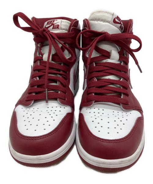 NIKE（ナイキ）NIKE (ナイキ) ジョーダン 1 レトロ ハイ OG ハイカットスニーカー ボルドー×ホワイト サイズ:27cmの古着・服飾アイテム