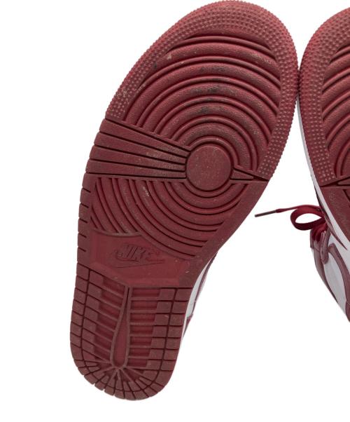 NIKE（ナイキ）NIKE (ナイキ) ジョーダン 1 レトロ ハイ OG ハイカットスニーカー ボルドー×ホワイト サイズ:27cmの古着・服飾アイテム