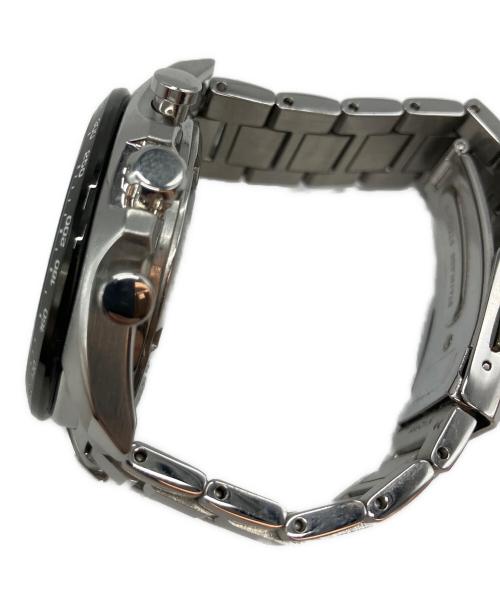 SEIKO（セイコー）SEIKO (セイコー) 電波ソーラー SSブレスレット クロノグラフ ブラックの古着・服飾アイテム