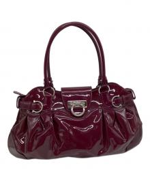 Salvatore Ferragamo（サルヴァトーレ フェラガモ）の古着「ガンチーニ AB-21 5370 ハンドバッグ」｜レッド