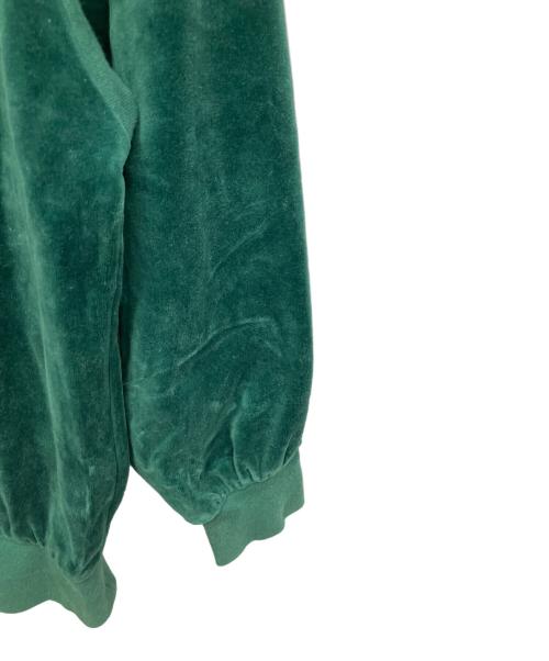 Yves Saint Laurent（イヴサンローラン）Yves Saint Laurent (イヴサンローラン) ベロア ロゴ刺繍 80-90sトレーナー グリーン サイズ:Mの古着・服飾アイテム