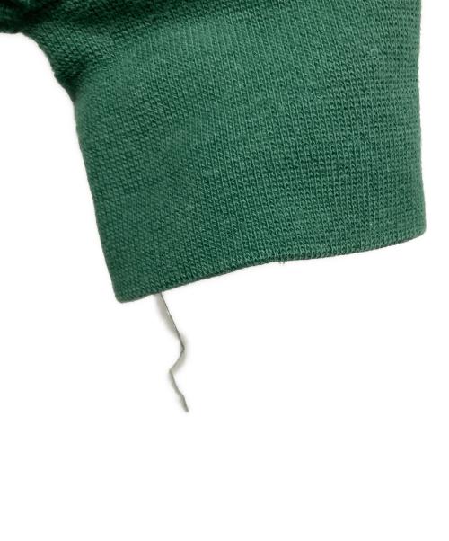 Yves Saint Laurent（イヴサンローラン）Yves Saint Laurent (イヴサンローラン) ベロア ロゴ刺繍 80-90sトレーナー グリーン サイズ:Mの古着・服飾アイテム