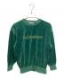 Yves Saint Laurent（イヴサンローラン）の古着「ベロア ロゴ刺繍 80-90sトレーナー」｜グリーン