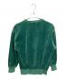 Yves Saint Laurent (イヴサンローラン) ベロア ロゴ刺繍 80-90sトレーナー グリーン サイズ:M：7000円