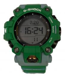 CASIO（カシオ）の古着「MSTER OF G LAND EARTH WATCHコラボモデル ソーラー充電 デジタルウォッチ」｜グリーン