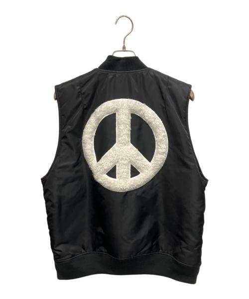 AFB（エーエフビー）AFB (エーエフビー) PEACE MA-1 VEST 中綿ベスト ブラック サイズ:XLの古着・服飾アイテム