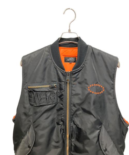 AFB（エーエフビー）AFB (エーエフビー) PEACE MA-1 VEST 中綿ベスト ブラック サイズ:XLの古着・服飾アイテム