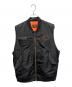 AFB（エーエフビー）の古着「PEACE MA-1 VEST 中綿ベスト」｜ブラック