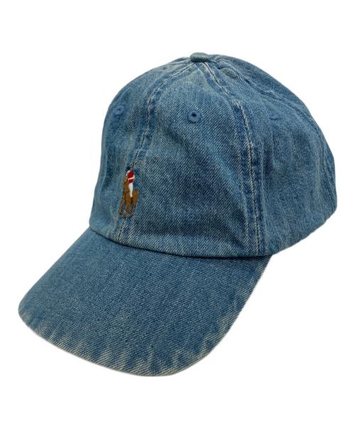 POLO RALPH LAUREN（ポロ・ラルフローレン）POLO RALPH LAUREN (ポロ・ラルフローレン) デニムキャップ ブルー サイズ:ONEの古着・服飾アイテム