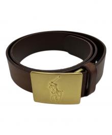 POLO RALPH LAUREN（ポロ・ラルフローレン）の古着「レザーベルト」｜ブラウン