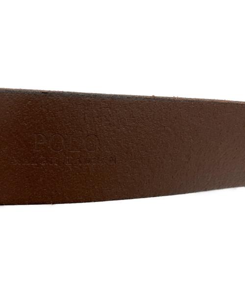 POLO RALPH LAUREN（ポロ・ラルフローレン）POLO RALPH LAUREN (ポロ・ラルフローレン) レザーベルト ブラウンの古着・服飾アイテム