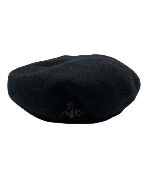 Vivienne Westwood（ヴィヴィアンウエストウッド）Vivienne Westwood (ヴィヴィアンウエストウッド) ベレー帽 ブラック サイズ:S～Mの古着・服飾アイテム
