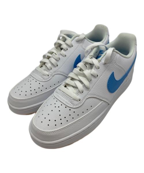 NIKE（ナイキ）NIKE (ナイキ) Court Vision Low コート ビジョン ロー ローカットスニーカー ホワイト×スカイブルー サイズ:26㎝の古着・服飾アイテム