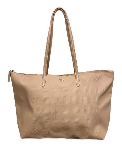 LACOSTE（ラコステ）LACOSTE (ラコステ) L.12.12 コンセプト プチピケ ラージ トートバッグ ピンクの古着・服飾アイテム