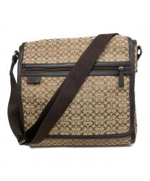 COACH（コーチ）の古着「シグネチャー  A1373 ショルダーバッグ」｜ベージュ×ブラウン