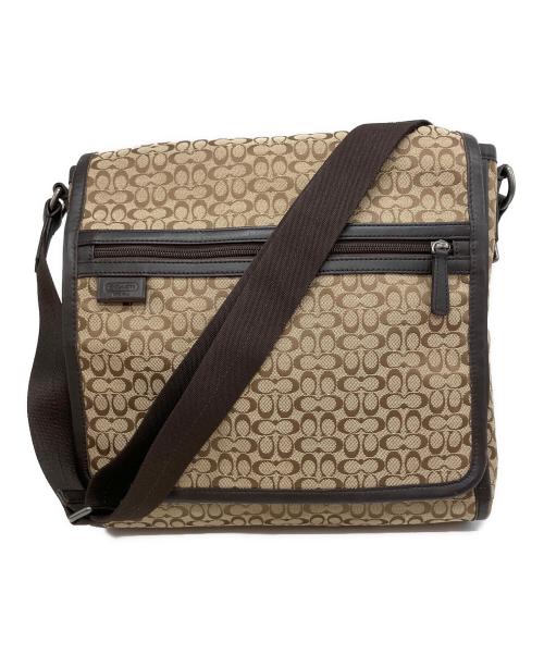 COACH（コーチ）COACH (コーチ) シグネチャー  A1373 ショルダーバッグ ベージュ×ブラウンの古着・服飾アイテム
