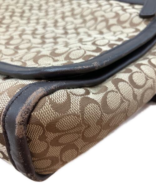 COACH（コーチ）COACH (コーチ) シグネチャー  A1373 ショルダーバッグ ベージュ×ブラウンの古着・服飾アイテム