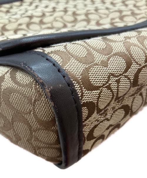 COACH（コーチ）COACH (コーチ) シグネチャー  A1373 ショルダーバッグ ベージュ×ブラウンの古着・服飾アイテム