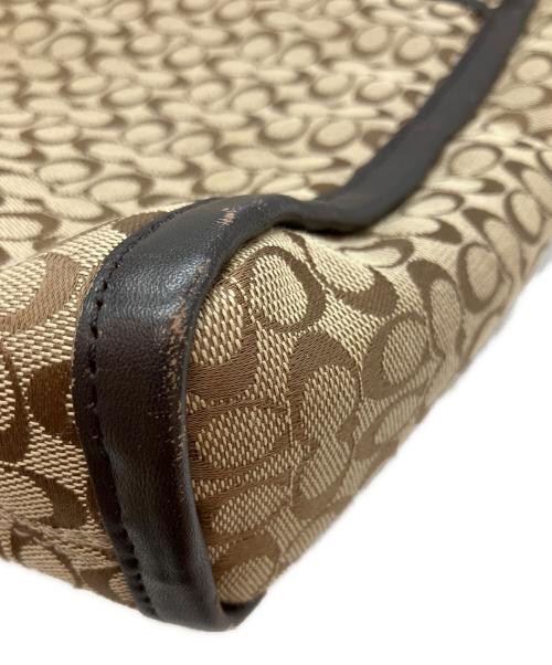 COACH（コーチ）COACH (コーチ) シグネチャー  A1373 ショルダーバッグ ベージュ×ブラウンの古着・服飾アイテム
