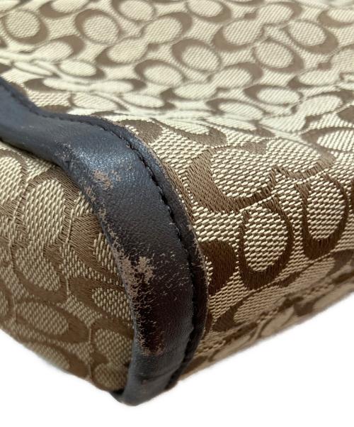 COACH（コーチ）COACH (コーチ) シグネチャー  A1373 ショルダーバッグ ベージュ×ブラウンの古着・服飾アイテム
