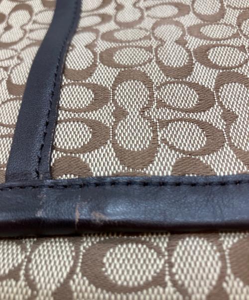 COACH（コーチ）COACH (コーチ) シグネチャー  A1373 ショルダーバッグ ベージュ×ブラウンの古着・服飾アイテム