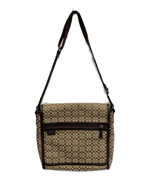 COACH（コーチ）COACH (コーチ) シグネチャー  A1373 ショルダーバッグ ベージュ×ブラウンの古着・服飾アイテム