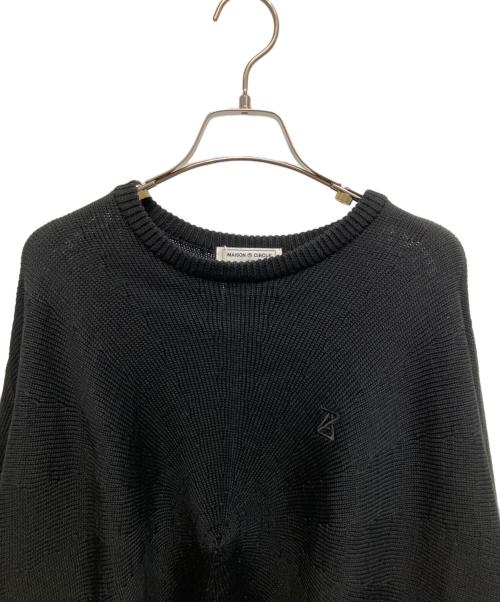 MAISON CIRCLE（メゾンサークル）MAISON CIRCLE (メゾンサークル) 薄手ニット ブラック サイズ:Freeの古着・服飾アイテム
