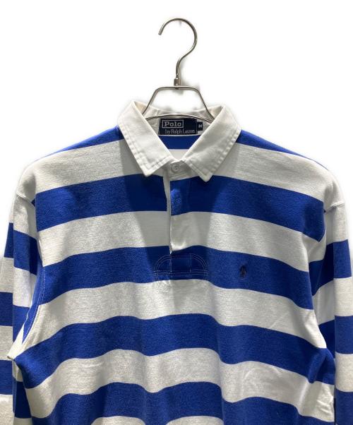 POLO RALPH LAUREN（ポロ・ラルフローレン）POLO RALPH LAUREN (ポロ・ラルフローレン) ラガーシャツ ホワイト×ブルー サイズ:Mの古着・服飾アイテム