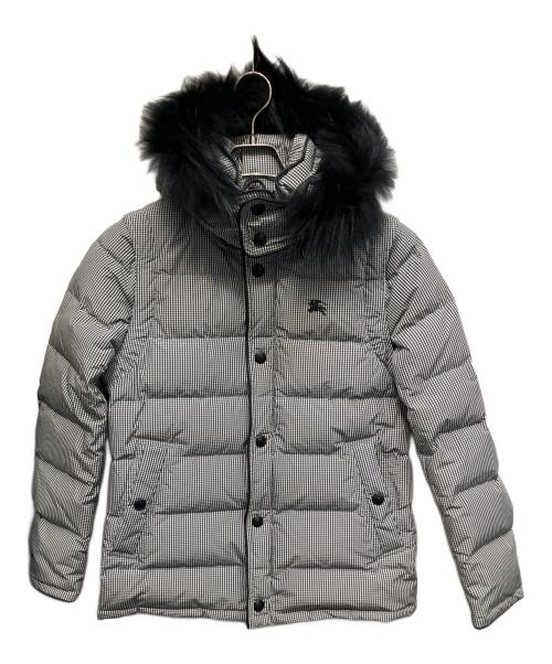 BURBERRY BLACK LABEL（バーバリーブラックレーベル）BURBERRY BLACK LABEL (バーバリーブラックレーベル) チェック ダウンジャケット ホワイト×ブラック サイズ:Mの古着・服飾アイテム